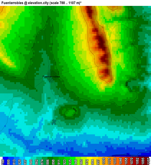 Fuenterrobles elevation map