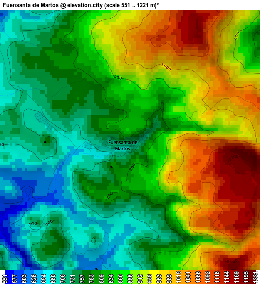 Fuensanta de Martos elevation map