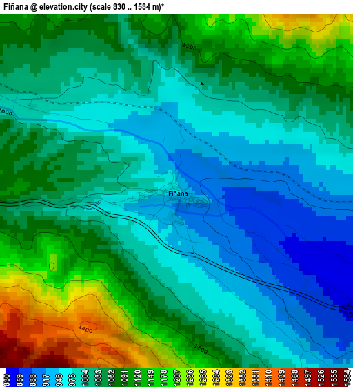 Fiñana elevation map