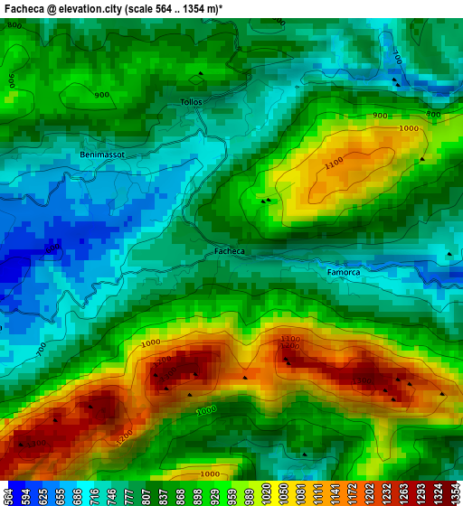 Facheca elevation map