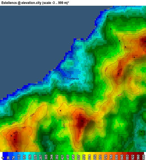Estellencs elevation map