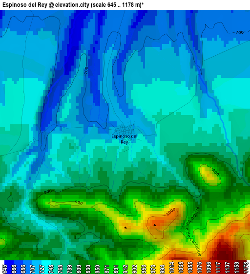 Espinoso del Rey elevation map