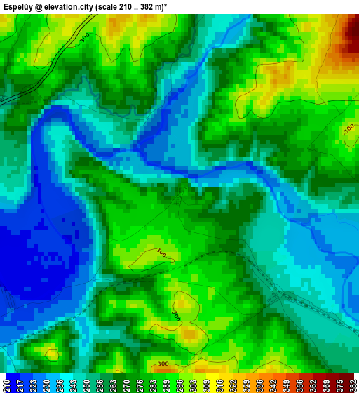 Espelúy elevation map