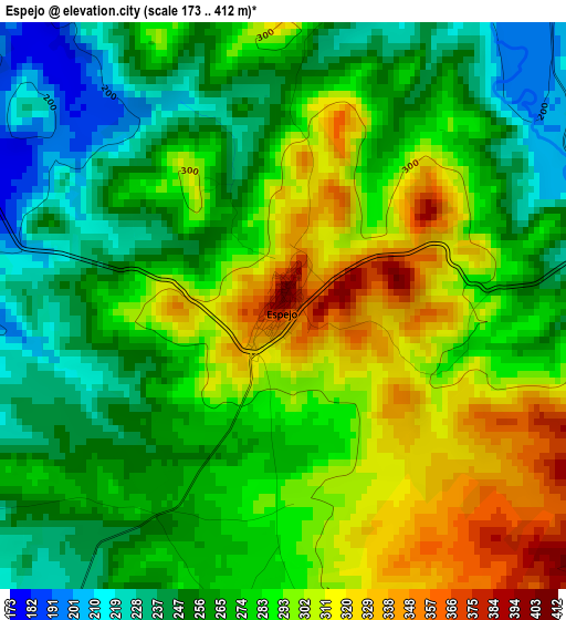 Espejo elevation map