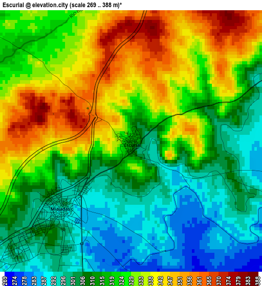 Escurial elevation map