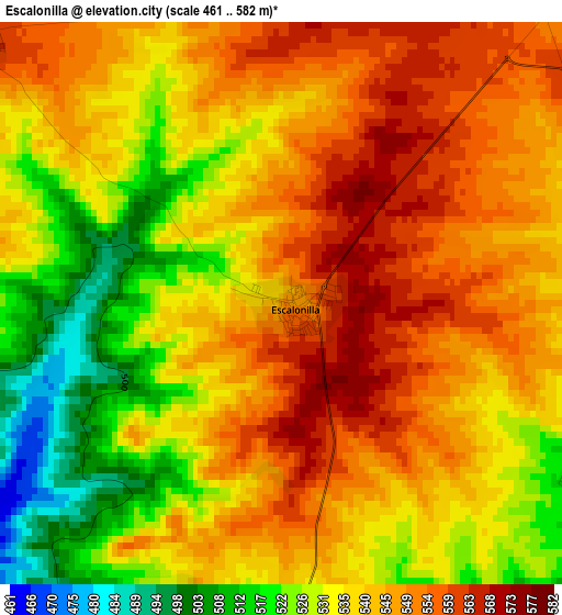 Escalonilla elevation map