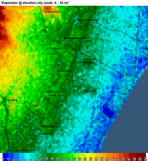 Emperador elevation map