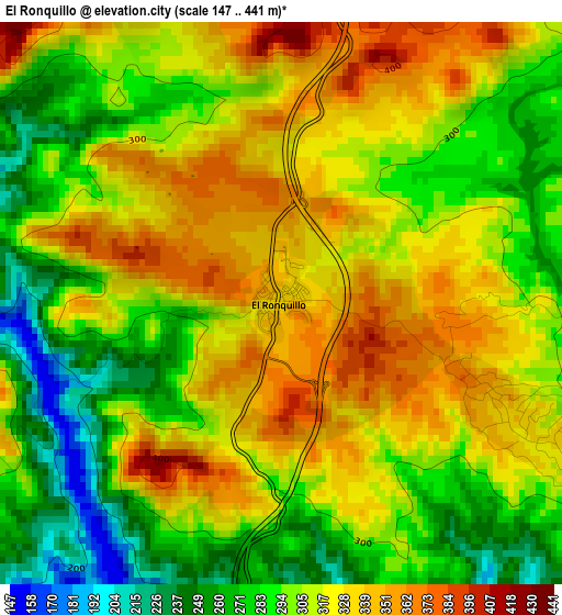 El Ronquillo elevation map