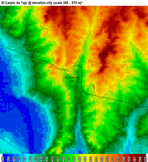 El Carpio de Tajo elevation map