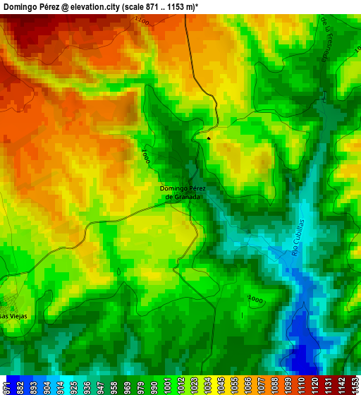 Domingo Pérez elevation map