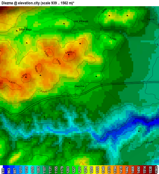 Diezma elevation map