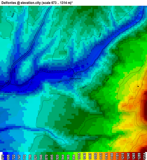 Deifontes elevation map