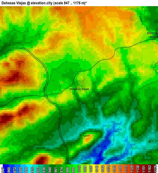 Dehesas Viejas elevation map