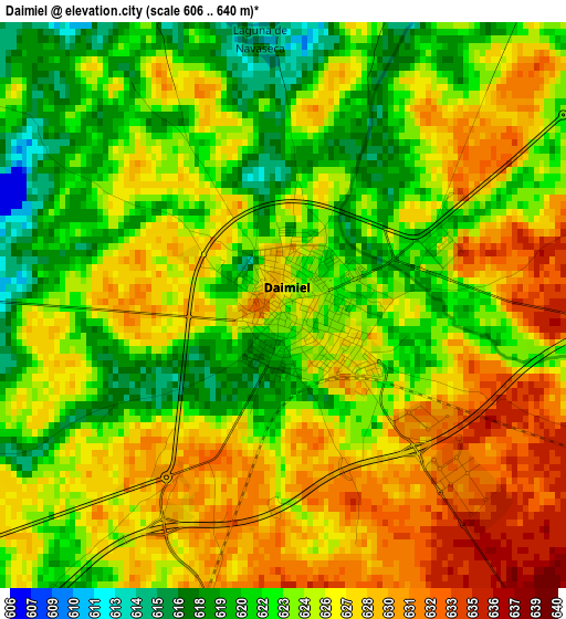 Daimiel elevation map