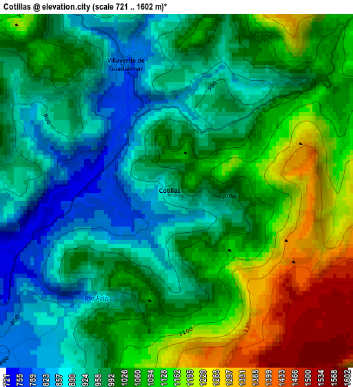 Cotillas elevation map