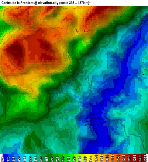 Cortes de la Frontera elevation map