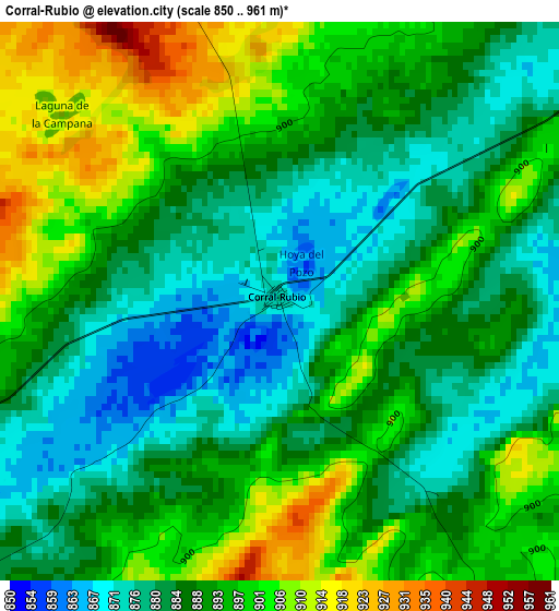 Corral-Rubio elevation map