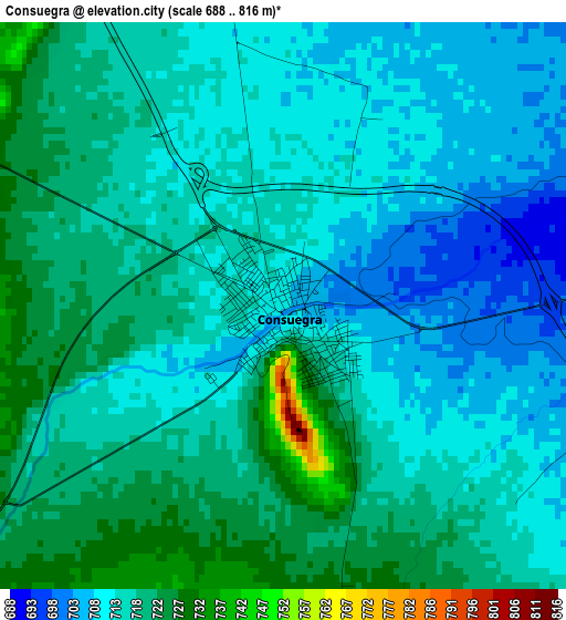 Consuegra elevation map