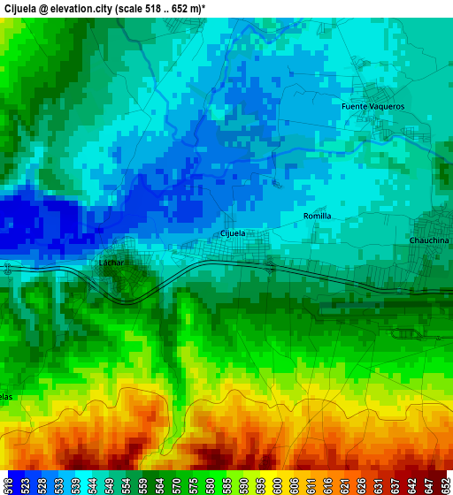 Cijuela elevation map