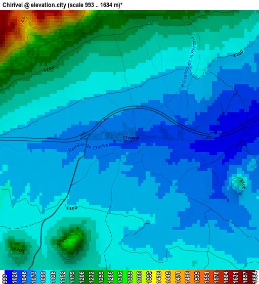 Chirivel elevation map