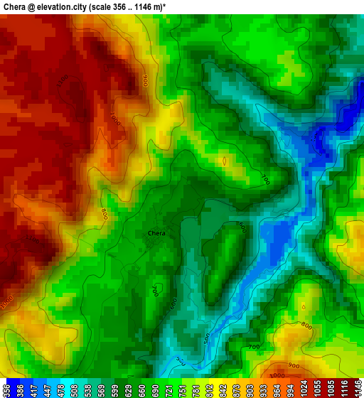 Chera elevation map