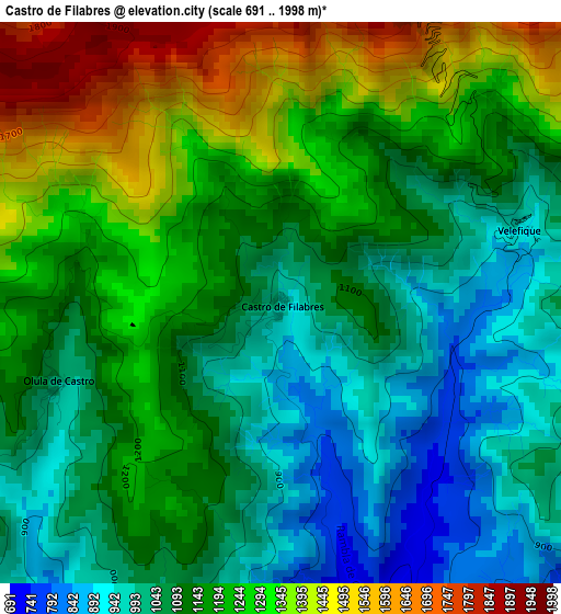 Castro de Filabres elevation map