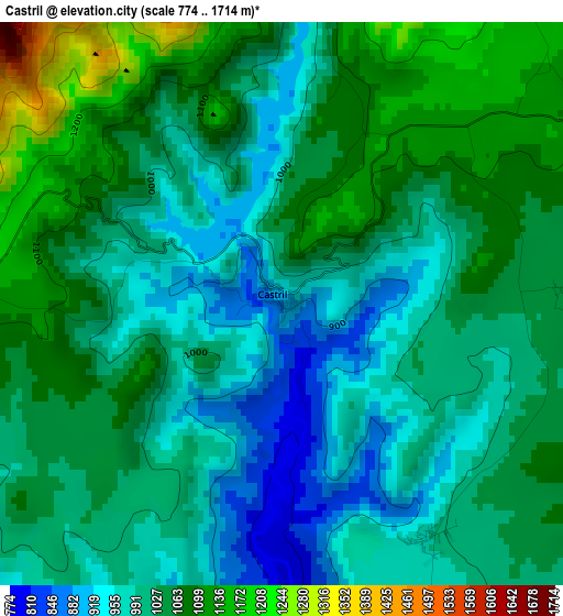 Castril elevation map