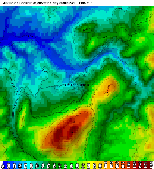 Castillo de Locubín elevation map