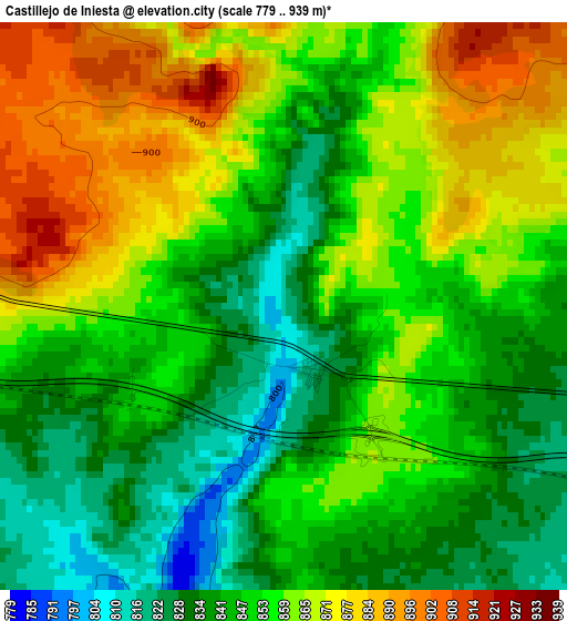 Castillejo de Iniesta elevation map