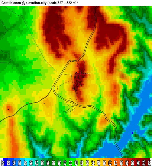 Castilblanco elevation map