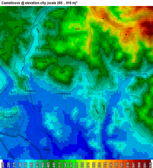 Castellnovo elevation map