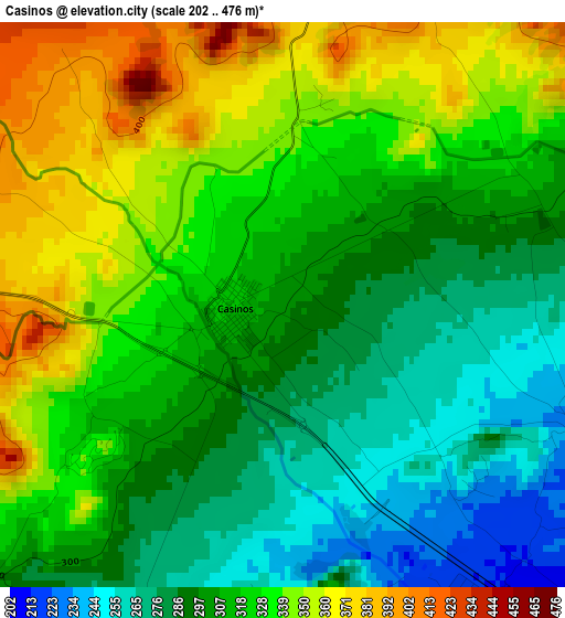 Casinos elevation map