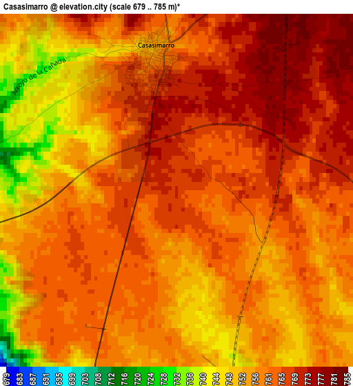 Casasimarro elevation map