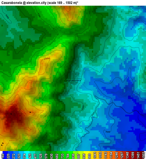 Casarabonela elevation map