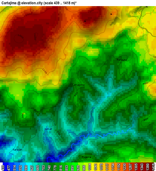 Cartajima elevation map