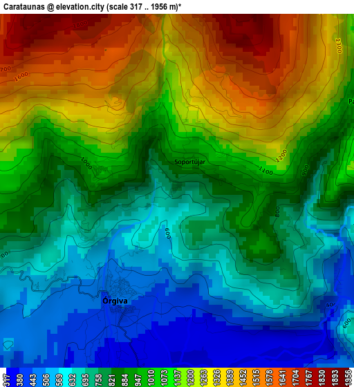 Carataunas elevation map