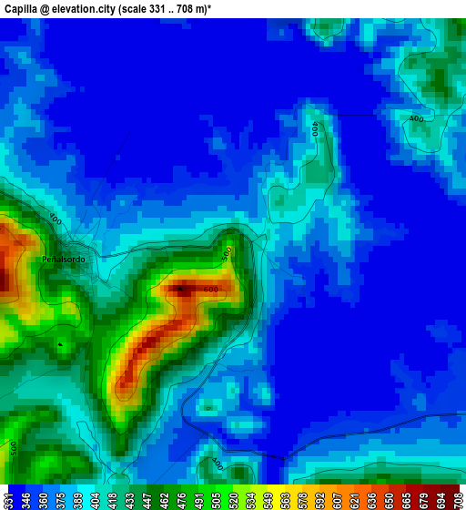 Capilla elevation map