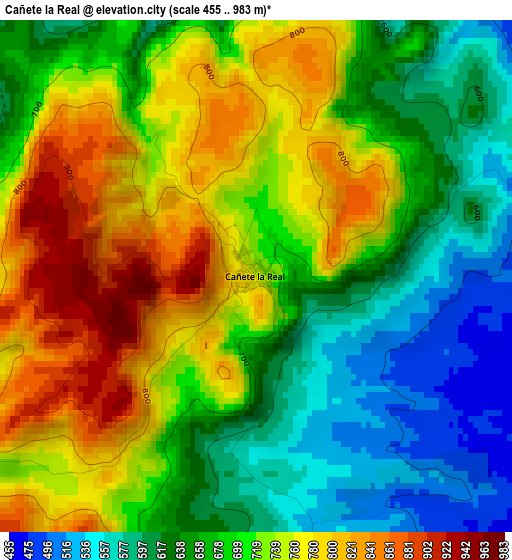 Cañete la Real elevation map