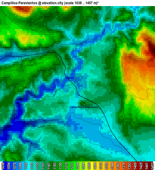 Campillos-Paravientos elevation map