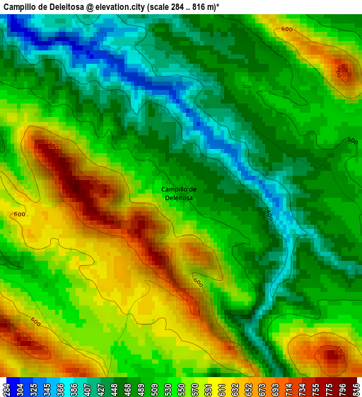 Campillo de Deleitosa elevation map