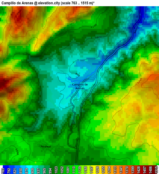 Campillo de Arenas elevation map