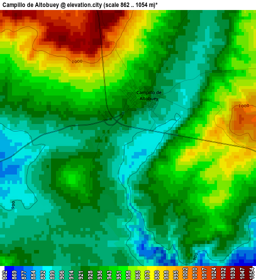 Campillo de Altobuey elevation map