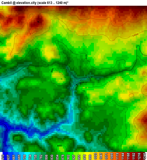 Cambil elevation map