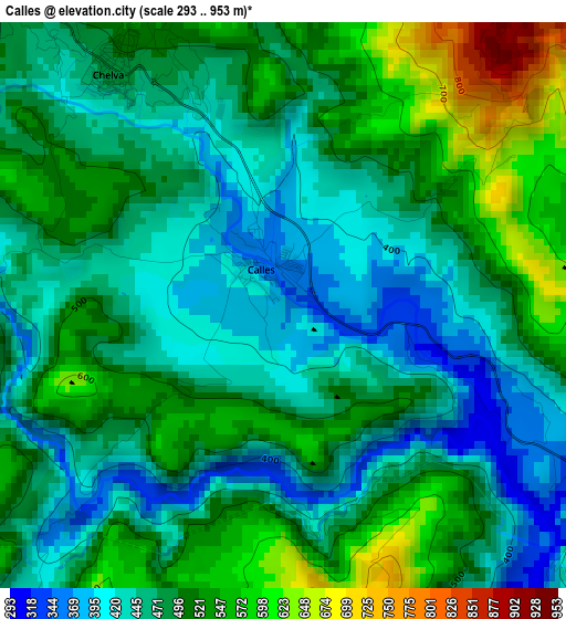 Calles elevation map