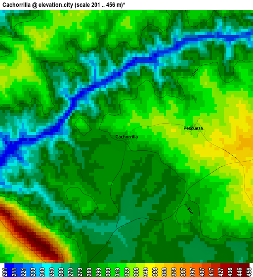 Cachorrilla elevation map