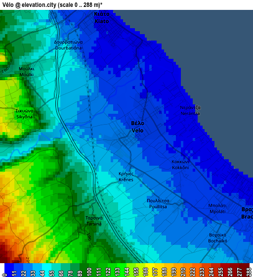 Vélo elevation map