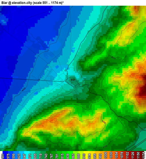 Biar elevation map