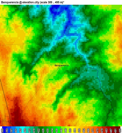 Benquerencia elevation map