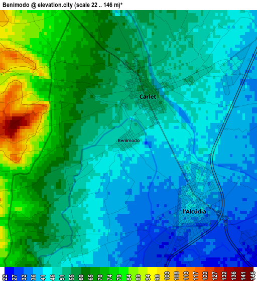 Benimodo elevation map