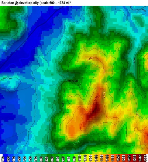 Benatae elevation map